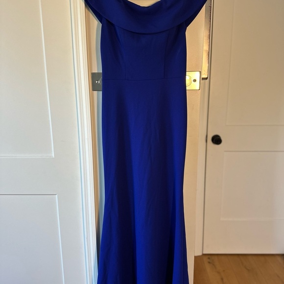 AQUA Off-the-Shoulder Scuba Crepe Gown - Exclusive Bloomingdale's - Picture 3 of 11